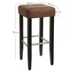 Image de 2 Tabourets effet vieilli marron, Marron Vintage / Pas de dossier