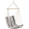 Image de Chaise hamac rembourrée, Rayures Bleues et Blanches