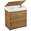 Image de Panier à linge 2 compartiments pliable, Naturel