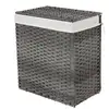 Image de Panier à linge 2 compartiments pliable, Gris