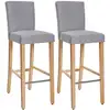 Image de Tabouret de bar avec dossier, Gris Clair