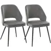 Image de Chaise de salle à manger velours, Gris