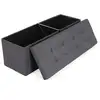 Image de Banc coffre de rangement pliable, Gris