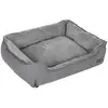 Image de Panier pour chien en tissu peluche, Gris