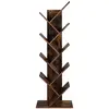 Image de Bibliothèque à 8 niveaux en forme d'arbre, Marron Rustique