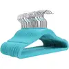 Image de 20 Cintres en velours pivotant antiglisse, Cyan