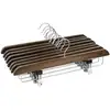 Image de 8 Cintres-pinces crochet pivotant, Brun Foncé
