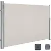 Image de Store latéral rétractable pour balcon pelouse, Beige / 1,8 x 3,5 m