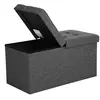 Image de Banc rangement 80L gris foncé