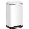 Image de Poubelle 30L avec pédale en acier, Blanc