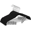Image de SONGMICS Cintres pour Pantalons, Lot de 12, en Velours, Longueur 42,5 cm, Avec Pinces Réglables, Antiglisse, Gain de Place, pour Pantalons, Manteaux, Robes, Noir CRF12B en occasion ou reconditionné