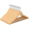 Image de Cintres bois antidérapant crochet pivotant, Boisée + Argent / 50