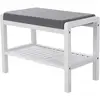 Image de Banc à chaussures bambou blanc