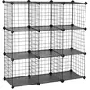 Image de Meuble grille 9 casiers noir