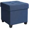 Image de Banc de rangement rembourré plibale, Bleu Marine