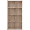 Image de Bibliothèque à 8 compartiments, Teinte Chêne
