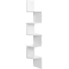 Image de Étagère d'angle à 5 niveaux en forme zigzag, Blanc