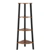 Image de Etagère de rangement industrielle à 4 niveaux Brun rustique LLS34X