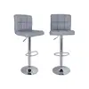 Image de Tabourets de bar en PU (Lot de 2), Gris