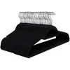 Image de 50 Cintres en velours pivotant antiglisse, Noir