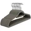 Image de 50 Cintres en velours pivotant antiglisse, Gris