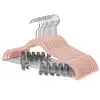 Image de Cintres antiglisses avec pinces, Rose / 12