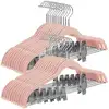 Image de Cintres antiglisses avec pinces, Rose Clair / 30