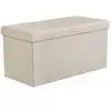 Image de Coffre de rangement pliable, Beige