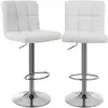 Image de Tabourets de bar en PU (Lot de 2), Blanc