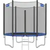 Image de Trampoline extérieur avec échelle et filet de protection, Bleu / Ø 244 cm