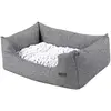 Image de Panier pour chien avec coussin rembourré, Gris Chiné