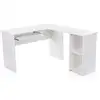 Image de Bureau informatique en forme de L, Blanc