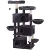 Image de Arbre à chat avec 3 niches, Gris Foncé