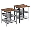 Image de Ensemble de tables d'appoint Lot de 2 tables de chevet industrielles LET24X