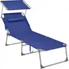 Image de Bain de soleil pliable, Bleu Foncé