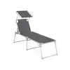 Image de Chaise longue avec pare-soleil, Gris