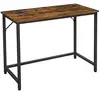 Image de Table de bureau 100 x 50 x 75 cm Rustique Marron et Noir LWD41X