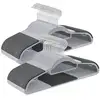 Image de Cintres en plastique antidérapant, Blanc + Gris Foncé / 30