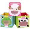 Image de Boîte de rangement pliable, Vert et Rose