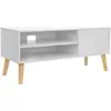 Image de Meuble TV montage facile, Blanc / 40 x 110 x 49 cm