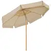Image de Parasol 3 m rond avec mât en bois, Taupe