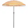 Image de Parasol de plage avec sac de transport, Orange Blanc / Ø 1,6 m