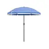 Image de Parasol de plage avec sac de transport, Bleu Blanc / Ø 2 m