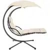 Image de Chaise longue suspendue avec support, Beige