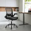 Image de Chaise de bureau avec accoudoirs rabattables, Noir