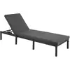 Image de Bain de soleil avec matelas, Noir