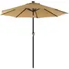 Image de Parasol de jardin Ø3 m avec LED, Taupe
