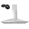Image de Hotte de cuisine 90cm - 370 m³/h - Evacuation ou Recyclage - 3 Vitesses -Classe Energique A++ - Décorative Murale - Inox