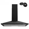 Image de Hotte Aspirante 90cm 370m3/h - Classe A++ - Recyclage ou Evacuation - 3 Vitesses - Eclairage LED - Noire - 201BK90