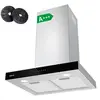 Image de A+++ hotte tactile 60cm - 650m3/h - 4 vitesses - booster fonction - recyclage ou evacuation - led - inox - cbcs6102